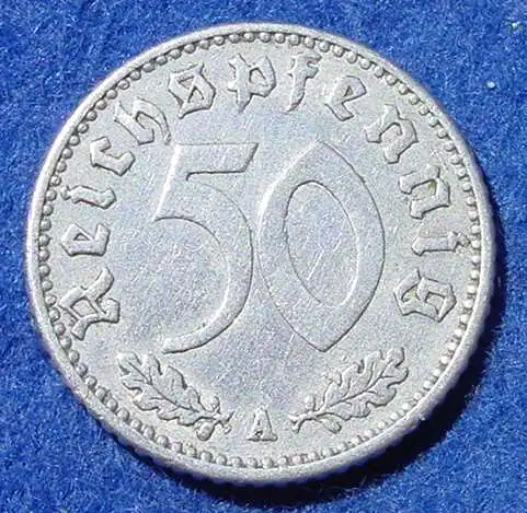 () Deutsches Reich. Drittes Reich. 50 Reichspfennig 1940-A, Jaeger-Nr. 372