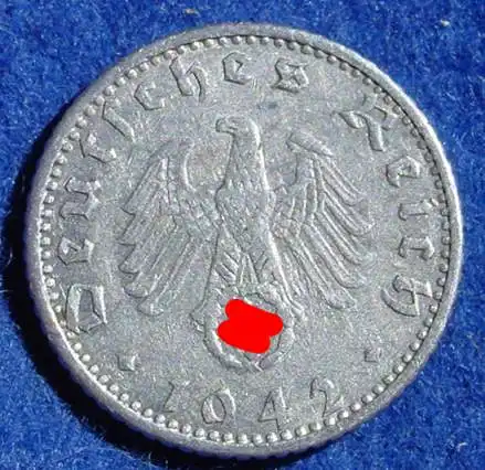 () Deutsches Reich. Drittes Reich. 50 Reichspfennig 1942-A, Jaeger-Nr. 372