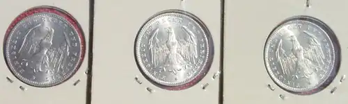 () Deutsches Reich. Weimarer Republik. 3 x 200 Reichsmark 1923-A, Jäger-Nr. 304. Sehr gute Erhaltung ! Versandkosten ab Euro 2,00