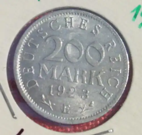 (1043783) Deutsches Reich. Weimarer Republik. 200 Reichsmark 1923-E, gut erhalten, siehe bitte Bilder. Jäger-Nr. 304. 