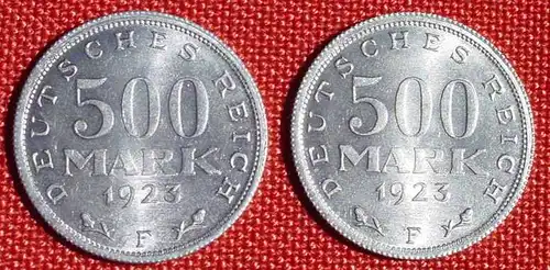 (1043790) Deutsches Reich. Drittes Reich. 2 x 500 Reichsmark 1923-F, Jaeger-Nr. 305