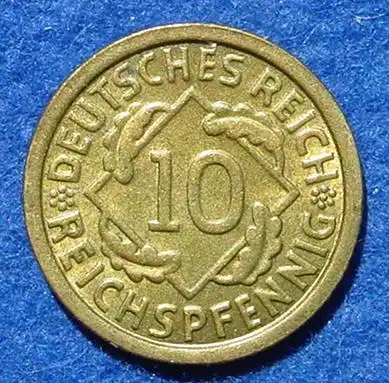 () Deutsches Reich 10 Pfennig 1935-E. Weimarer Republik. J.317, Recht gut erhalten, oder ?