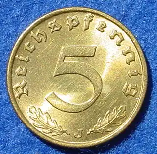 () Deutsches Reich 5 Reichspfennig 1939-J. Drittes Reich. J.363, Super Zustand, oder ?