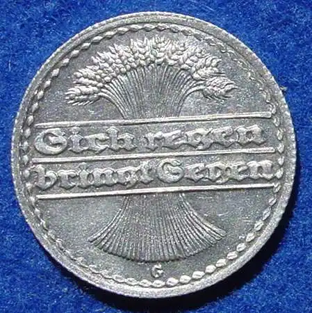 () Deutsches Reich. 50 Pfennig 1920-G. Weimarer Republik. J.301. Super Zustand, oder ?