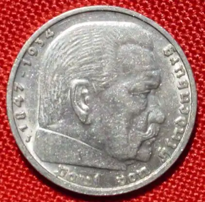 () Deutsches Reich. 5 Reichsmark 1935 J. Jaeger-Nr. 360. Silbermuenze 900-er Silber !