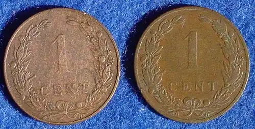 (1039711) Niederlande. 1 Cent 1904 u. 1 Cent 1906