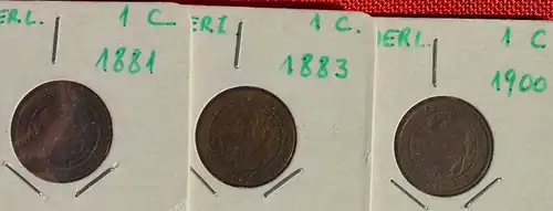 (1039712) 6 Muenzen Niederlande. 1 Cent 1881, 1883, 1900, 1901, 1904, 1906