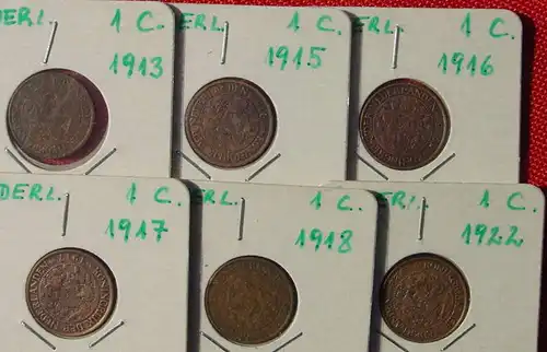 (1039714) 23 Muenzen Niederlande. 1 Cent ab 1878 bis 1942