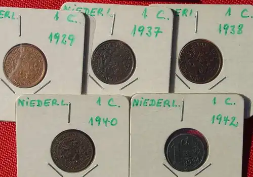 (1039714) 23 Muenzen Niederlande. 1 Cent ab 1878 bis 1942