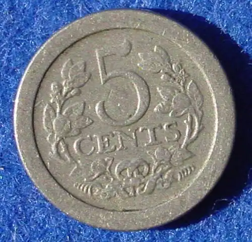 (1039728) Muenze Niederlande. 5 Cents 1908