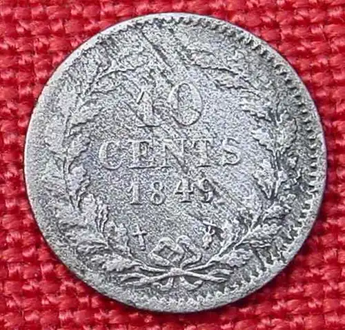 (1039735) Muenze Niederlande. 10 Cents 1849