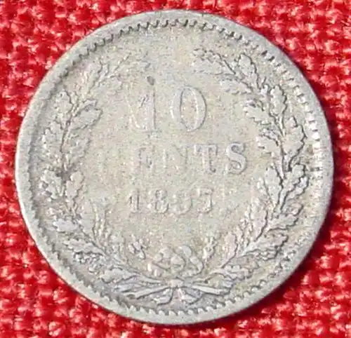 () Muenze Niederlande. 10 Cents 1897