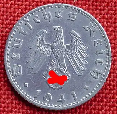 () Deutsches Reich. 50 Pfennig 1941 F. Jaeger 372