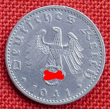 () Deutsches Reich. 50 Pfennig 1941 G. Jaeger 372