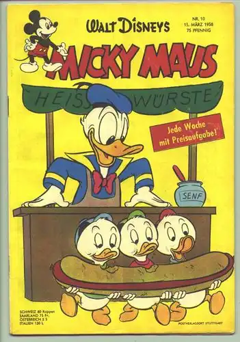 Micky Maus 1958 Heft Nr. 10 / Original