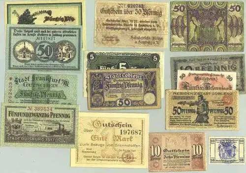 56 x Notgeld / Serien / Verkehr 1917-21 ()