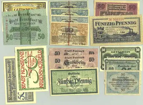 56 x Notgeld / Serien / Verkehr 1917-21 ()