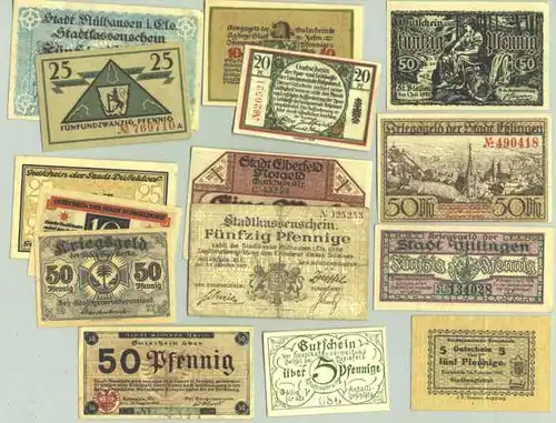 56 x Notgeld / Serien / Verkehr 1917-21 ()