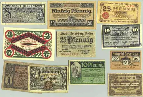 56 x Notgeld / Serien / Verkehr 1917-21 ()