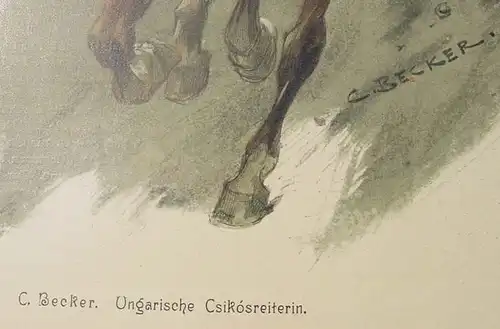 Kunstbl. "Ungar. Csikosreiterin" um 1902 (1031109)