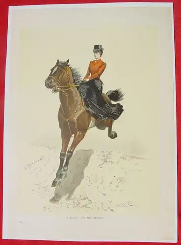 Kunstblatt "Eine kuehne Amazone" um 1902 (1031110)