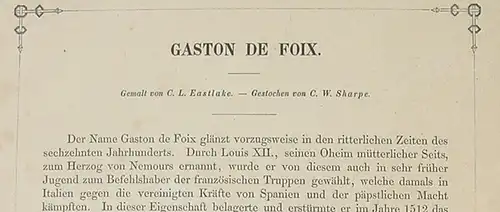 Stahlstich um 1880 "Gaston de Foix" (1031078)