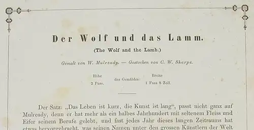 Stich um 1880 "The Wolf And The Lamb" ()