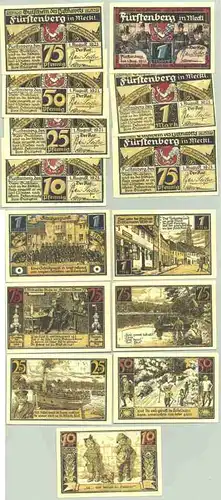 Fuerstenberg, 7 x Gutscheine 1921 () Notgeld