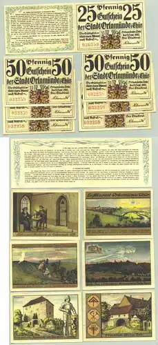 Orlamuende 7 x Gutscheine 1921 (1028464) Notgeld