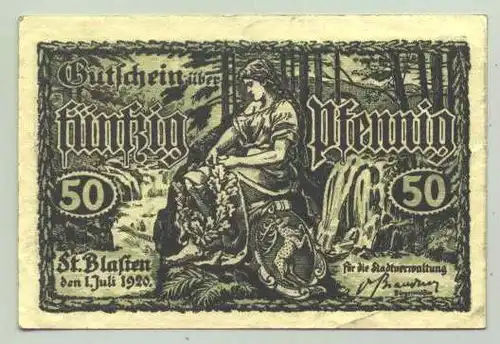 79837 St.Blasien Notgeld 50 Pf. 1920 (1028569)