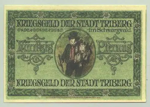 78098 Triberg Kriegsgeld 50 Pf. 1918 () Notgeld