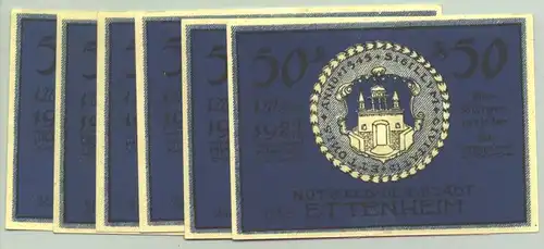 77955 Ettenheim Notgeld 6 x 50 Pf. 1922 (1028578)