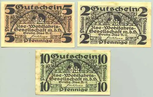 Grube-Ilse GmbH. Notgeld 3 x um 1918 ? ()