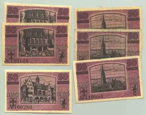 79098 Freiburg i. Br. Notgeld 6 x 1920 (1028594)