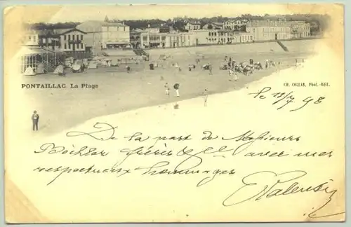 Pontailac. Frankreich, AK 1898 (1031737) Ansichtskarte