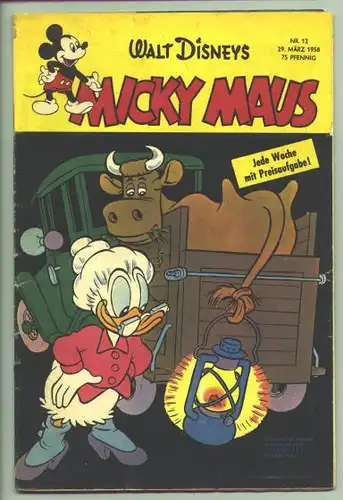 Micky Maus Nr. 12 von 1958. Originalheft (1038014)