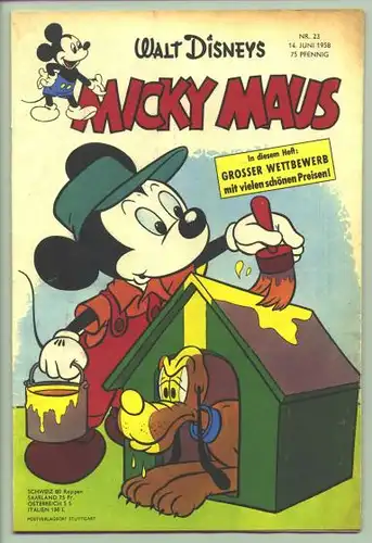 Micky Maus Nr. 23 von 1958. Originalheft ()