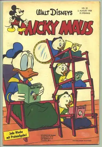 Micky Maus Nr. 30 von 1958. Originalheft ()