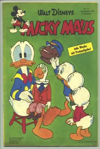 Micky Maus Nr. 43 von 1958. Originalheft (1038020)
