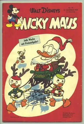 Micky Maus Nr. 49 von 1958. Originalheft ()