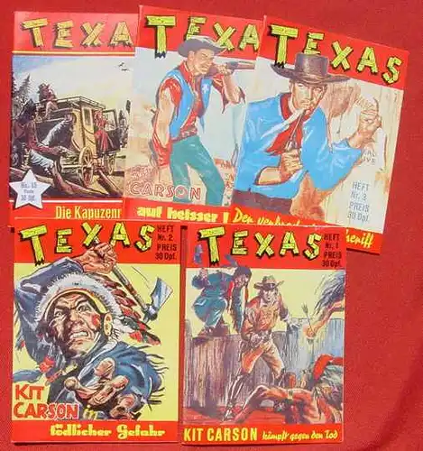 9 x Comic. Texas (Semrau, 30-Pf.-Serie) Nachdruck ()