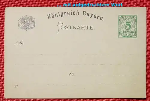 () PK mit aufgedrucktem Wert. XII. Bundesschiessen Nuernberg. Ansichtskarte von 1897, siehe bitte Bilder