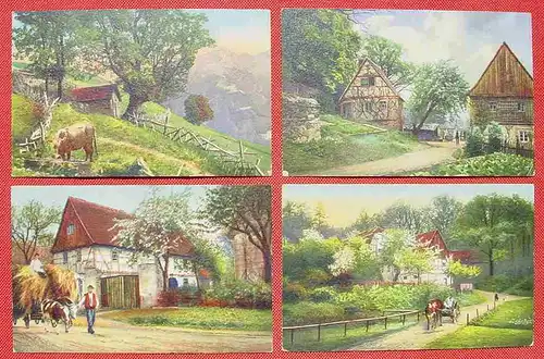 (1047714) Acht alte Postkarten mit Schweizer Motiven ? Aus NZG-Serien, siehe bitte auch Bilder