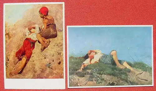 (1047758) Zwei Künstlerkarten Franz von Lenbach, siehe bitte Bilder