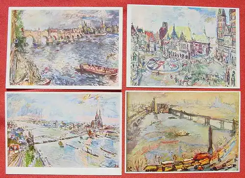 () Kunst-AK Oskar Kokoschka 4 x , siehe bitte Bilder