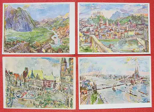 () Kunst-AK Oskar Kokoschka 4 x , siehe bitte Bilder