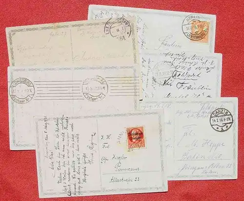 () Sechs alte Wenau-Kunstkarten, postal. gelaufen um 1918-1920, siehe bitte Bilder