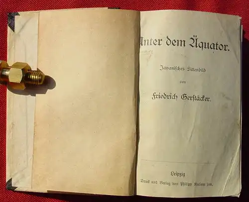 () Gerstaecker "Unter dem Aequator". Kleinformat. Verlag Reclam, Leipzig