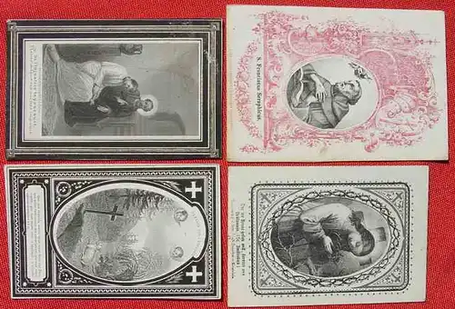 4 sehr alte Heiligenbildchen. Sterbebilder, 1859-1876 (1038388)