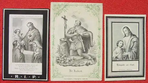 6 sehr alte Heiligenbildchen. Sterbebilder, 1864-1887 (1038389)